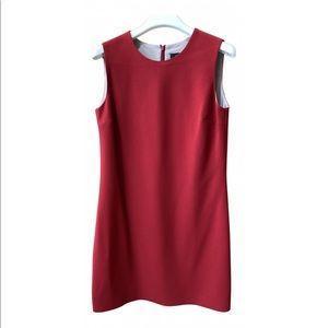Theory Shift Dress in Admiral Crepe in Lipstick Red NWT Size 0 RRP $365
